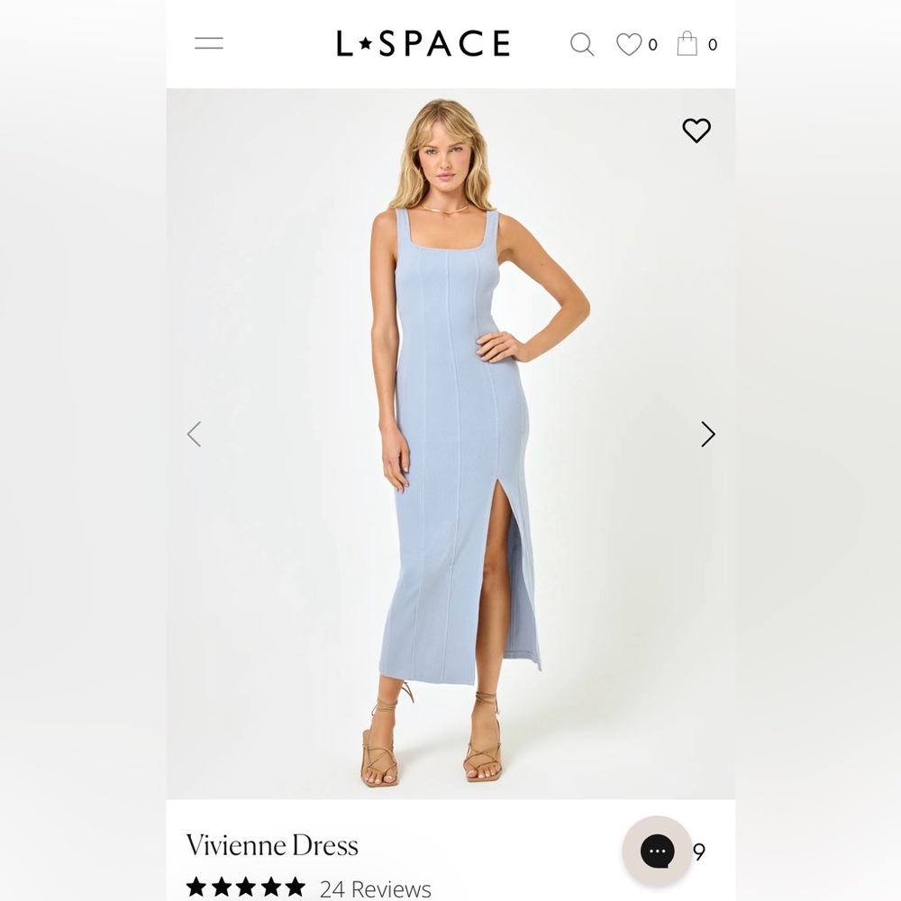 L*Space Light Blue Midi Dress